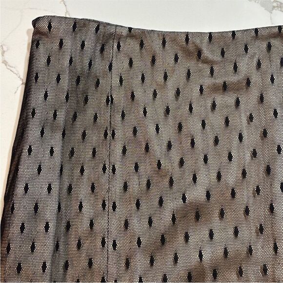 Tracy Reese | Black Taffetta Lace Mesh Skirt 8 - Picture 10 of 16